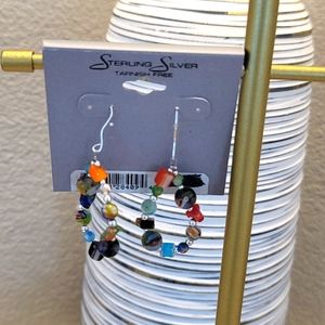 Sterling Silver Glass Earrings